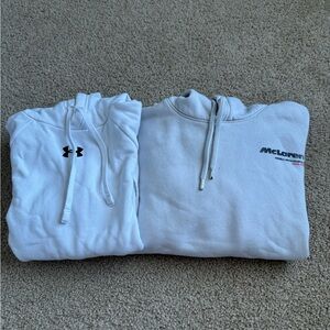 White Hoodie Bundle: Under Armour + McLaren F1 Hollister Collab – Size S